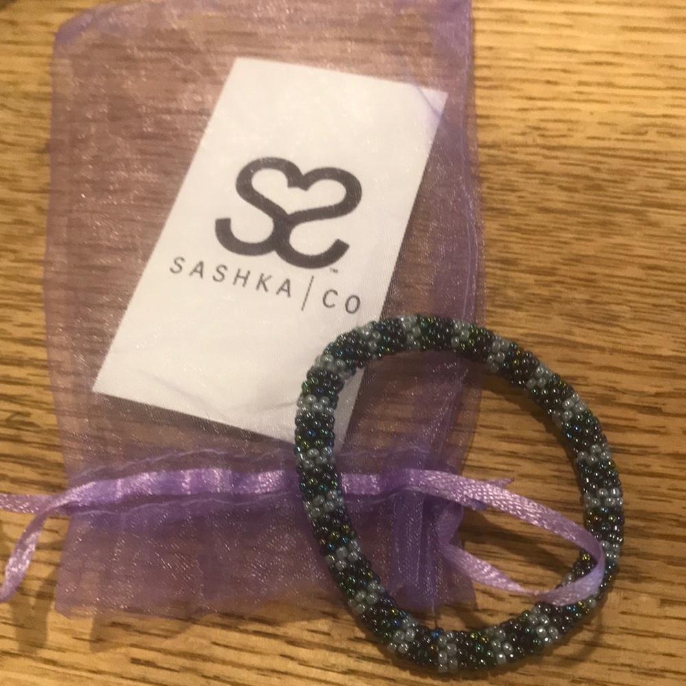 Sashka Co. Glass Beaded Roll on Bracelet.